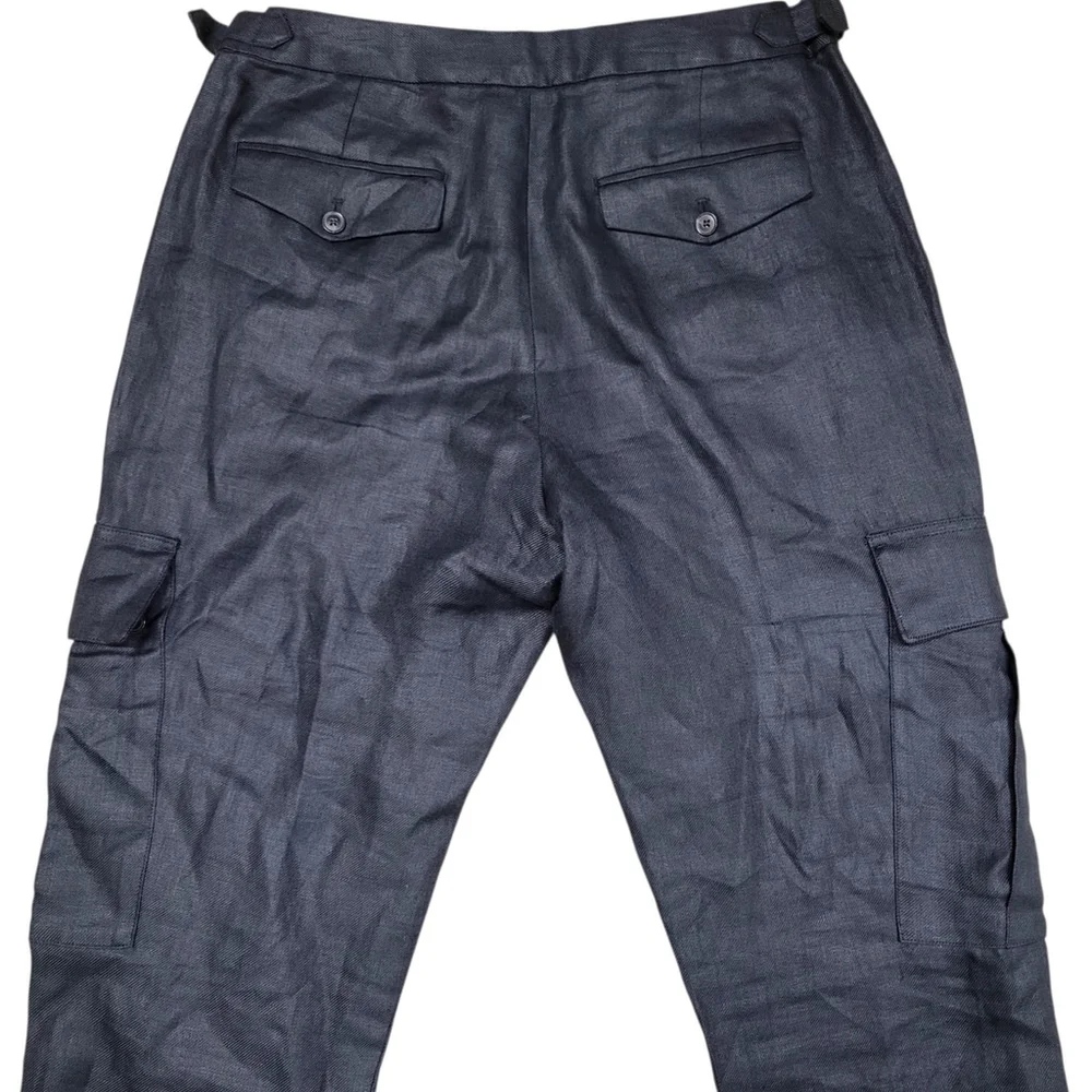 Banana Republic Relaxed Fit Cargo Pants Adjustable Waist Strap Size 12 Women's